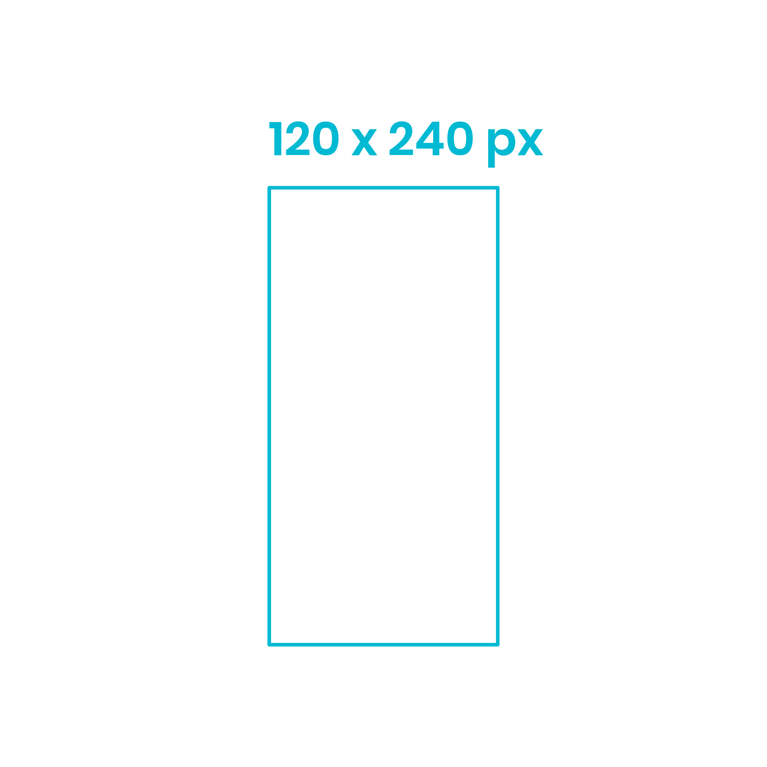 Digital Online Advertising Vertical Banner Ad 120X240 Realistic Outline Svg Vector Free Vectors